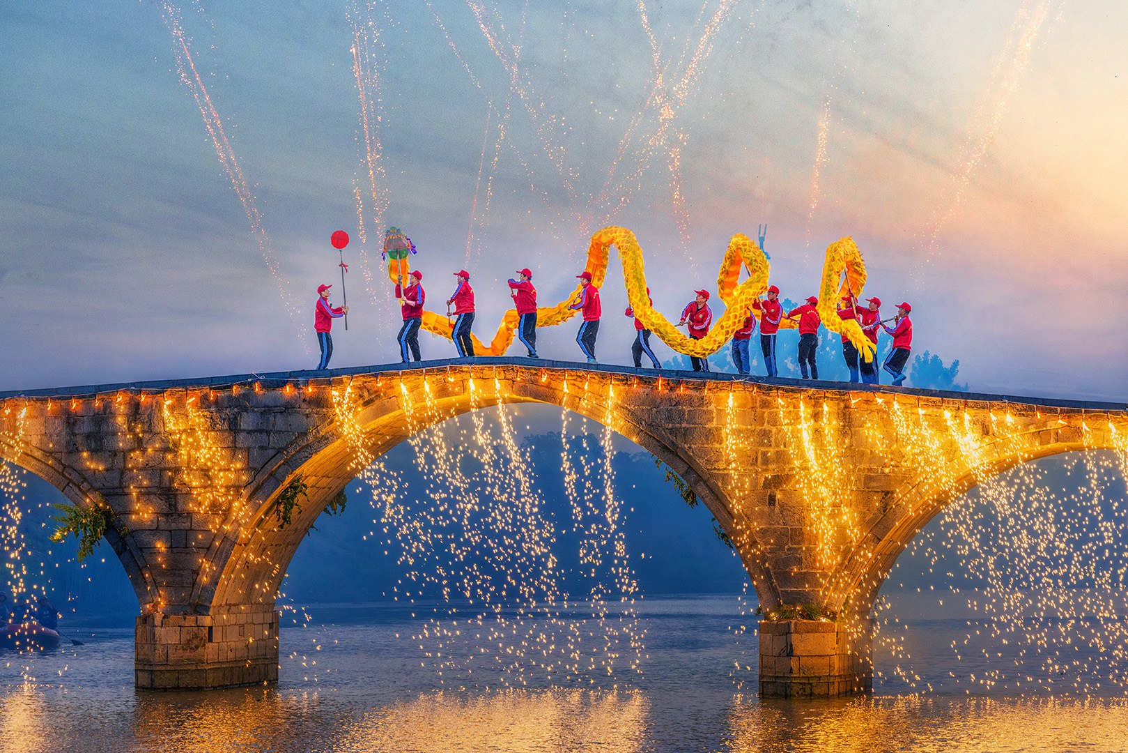 Ancient Bridge Dragon Dance